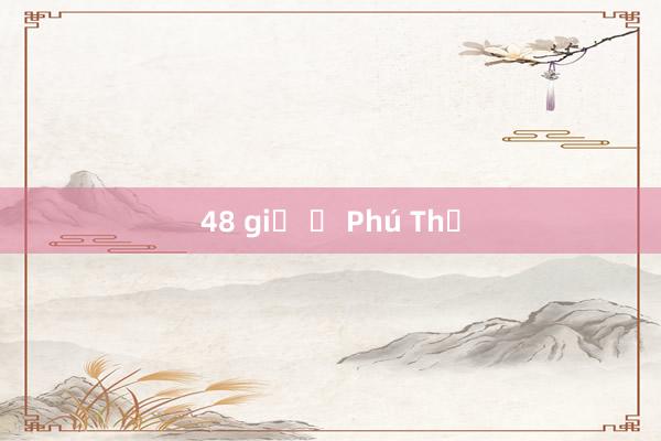 48 giờ ở Phú Thọ