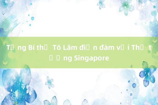 Tổng Bí thư Tô Lâm điện đàm với Thủ tướng Singapore