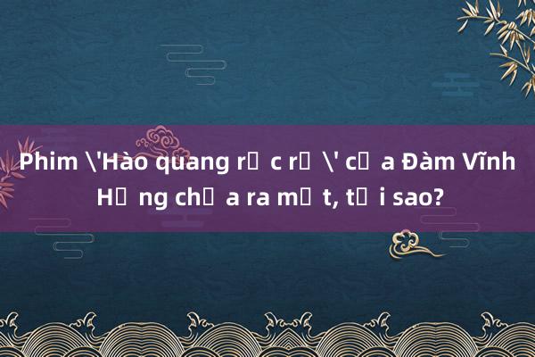 Phim 'Hào quang rực rỡ' của Đàm Vĩnh Hưng chưa ra mắt， tại sao?